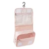 Koffer/tas organizer met haak - roze - 24.5x18.5x8.5 cm