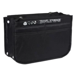 Koffer/tas organizer - zwart - 26x9x17 cm