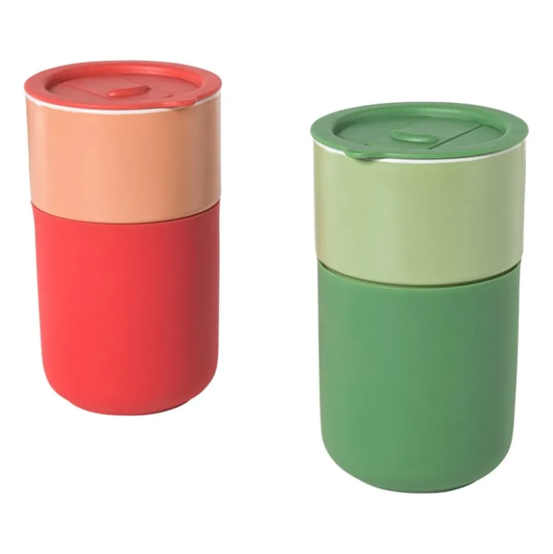 Koffiebeker to go - oranje - 360 ml