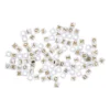 Kralen met letters - beige/goud - set van 100