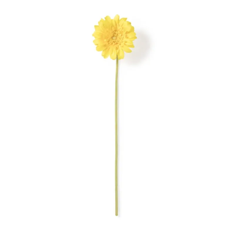 Kunstbloem gerbera - geel - 60 cm