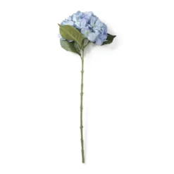 Kunstbloem hortensia - blauw - 63 cm