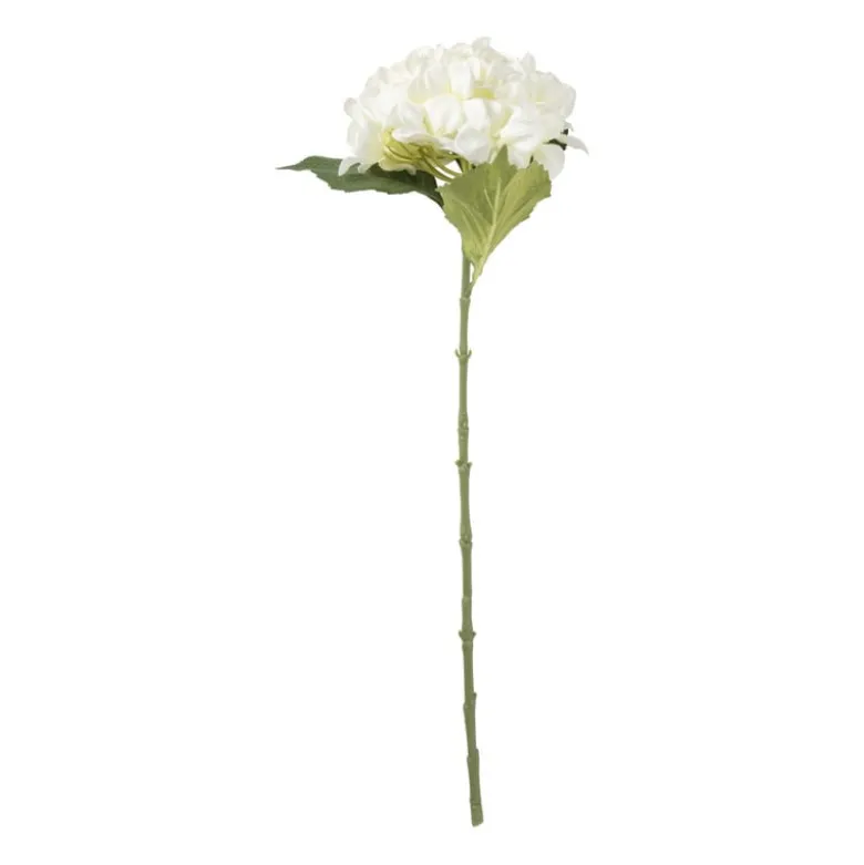 Kunstbloem hortensia - wit - 63 cm