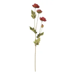 Kunstbloem klaproos - rood - 58 cm