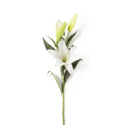 Kunstbloem lelie - wit - 91 cm