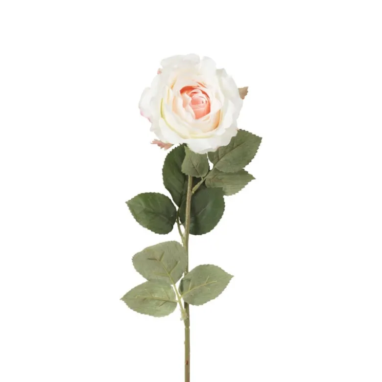 Kunstbloem roos - lichtroze - 64 cm