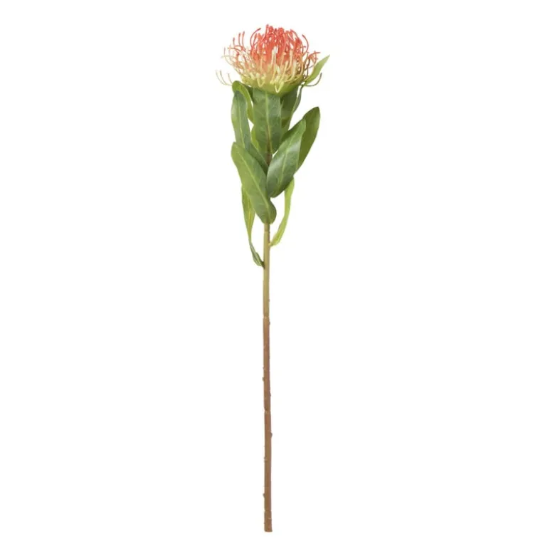 Kunstbloem speldenkussen - oranje - 48 cm