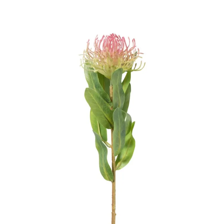 Kunstbloem speldenkussen - roze - 48 cm