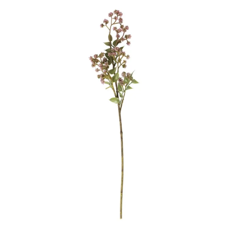 Kunsttak met besjes - roze - 66 cm