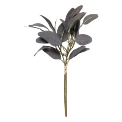 Kunsttak met bladeren - paars - 37 cm