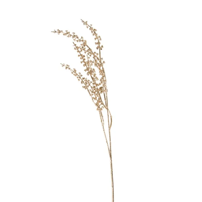 Kunsttak met bolletjes - goudkleurigkleurig - 77 cm