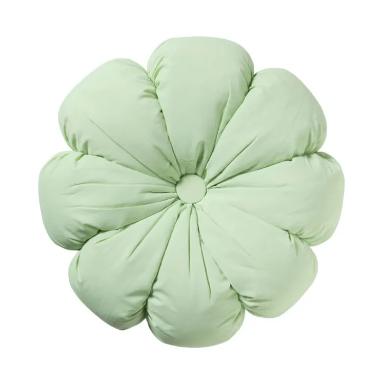 Kussen bloem - groen - ø42 cm