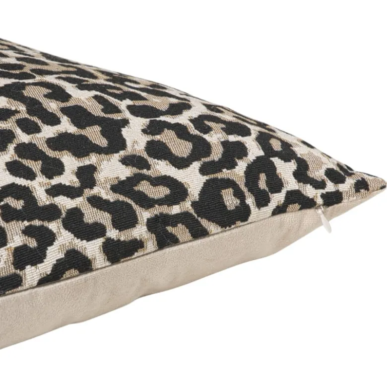 Kussen jacquard animal - bruin - 45x45 cm