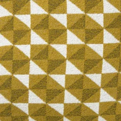 Kussen jacquard driehoek - geel - 45x45 cm