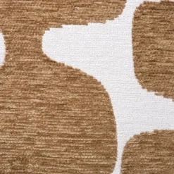 Kussen jacquard organisch - bruin/wit - 45x45 cm