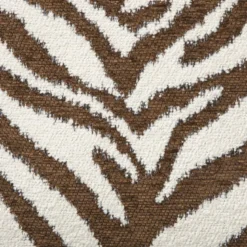 Kussen jacquard zebra - bruin/wit - 45x45 cm