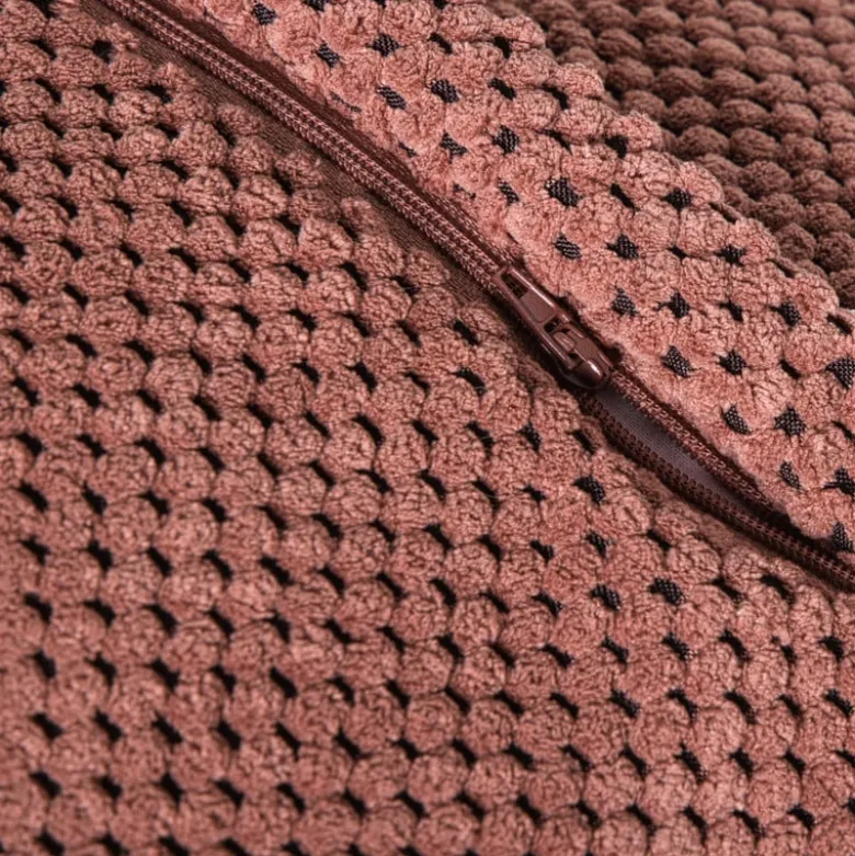 Kussen met blokjes - roze - 60x60 cm