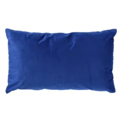 Kussen met piping - blauw - 30x50 cm
