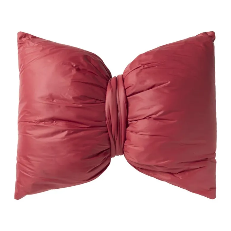 Kussen strik - rood - 40x35 cm