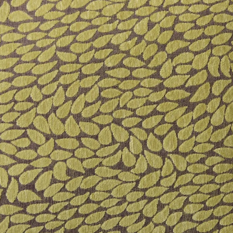 Kussen velvet bladeren - geel - 45x45 cm