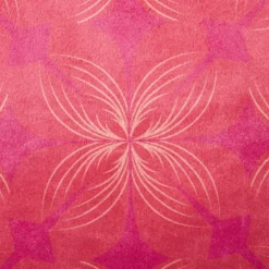 Kussen velvet bloem - rood/roze - 45x45 cm