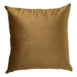 Kussen velvet geblokt - bruin - 45x45 cm