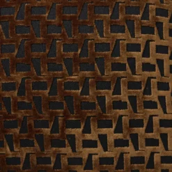 Kussen velvet geblokt - bruin - 45x45 cm