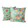 Kussen watermeloen & aardbei - groen/roze - 45x45 cm