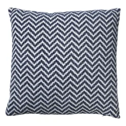 Kussen zigzag - blauw - 45x45 cm