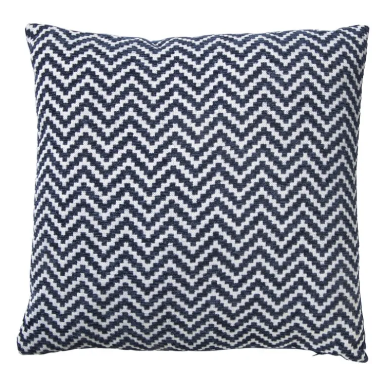 Kussen zigzag - blauw - 45x45 cm