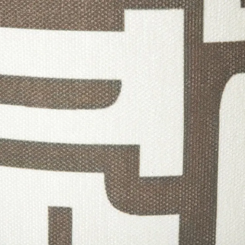 Lampenkap japandi klein - bruin/wit - ø21x15.5 cm