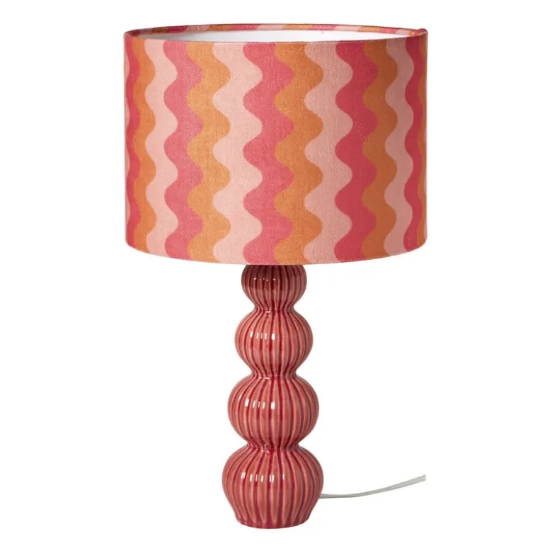 Lampenkap retro - roze - ø24.5x17 cm