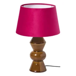 Lampenkap taps klein - roze - ø23x14 cm