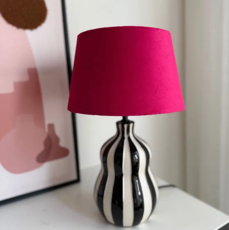 Lampenkap taps klein - roze - ø23x14 cm