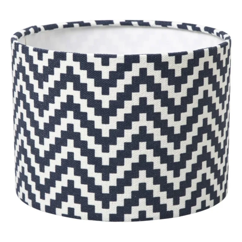 Lampenkap zigzag klein - zwart/wit - ø21x15.5 cm