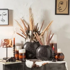 Lampenvoet - zwart - 25 cm