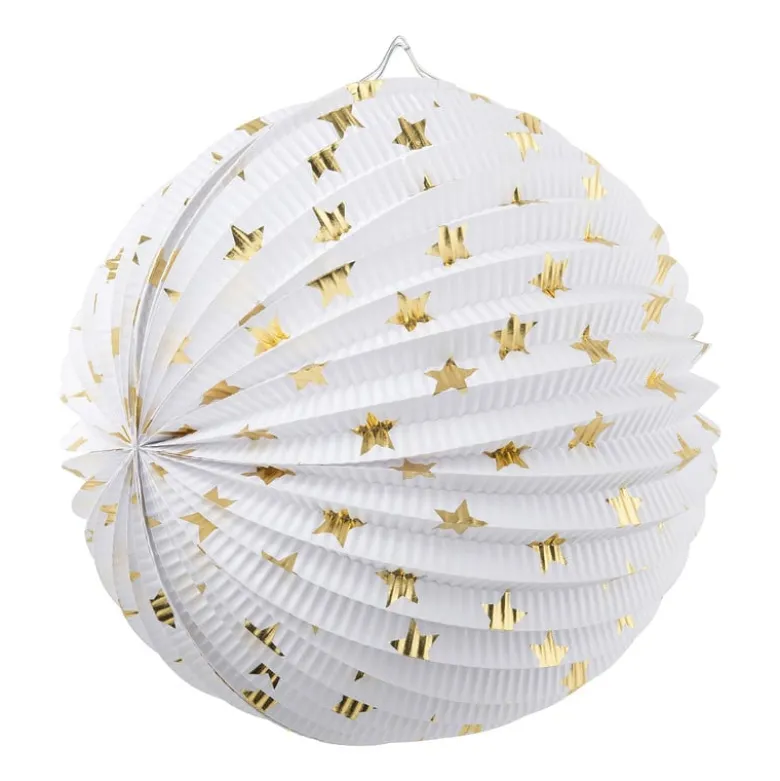 Lampion wit/goud - diverse varianten - ⌀25 cm