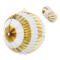 Lampion wit/goud - diverse varianten - ⌀25 cm