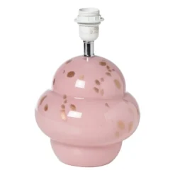 Lampvoet bobbel - roze/goud - ø21x30 cm
