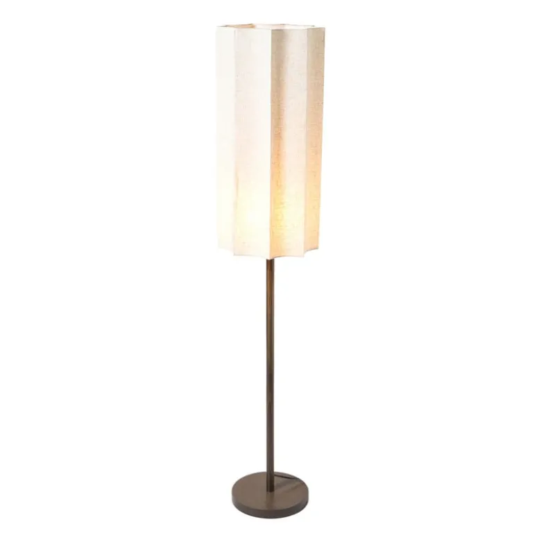 Lampvoet lang met kap - bruin - ø31x150 cm