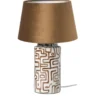 Lampvoet zigzag - beige/bruin - ø22x30.5 cm