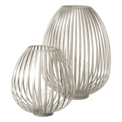 Lantaarn lira groot - beige - ø30.5x39.5 cm