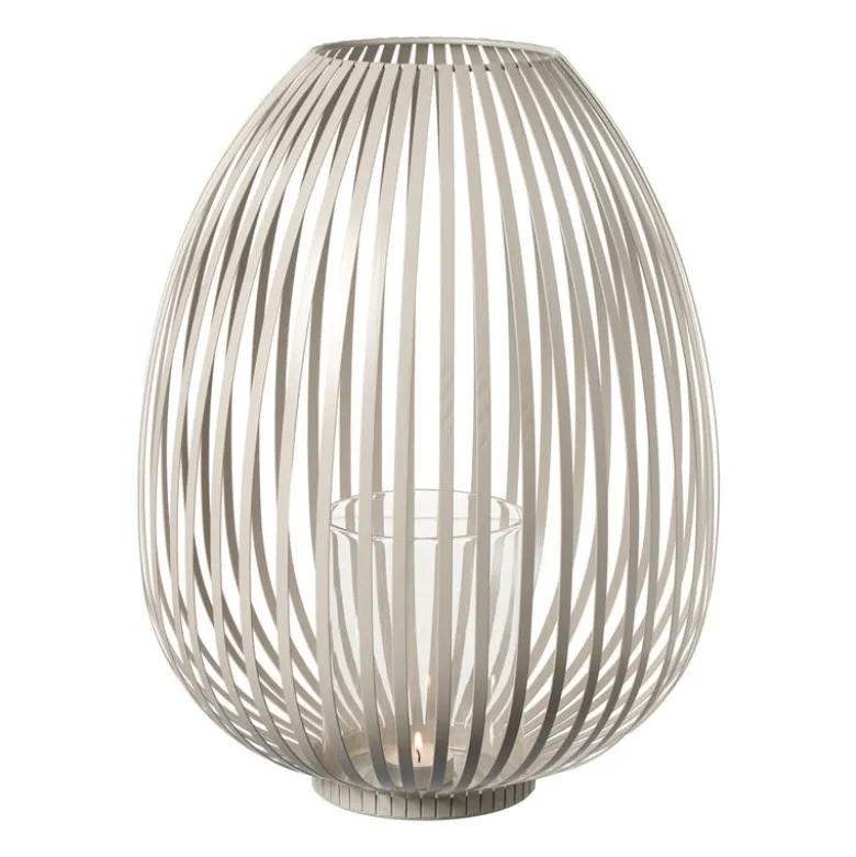 Lantaarn lira groot - beige - ø30.5x39.5 cm