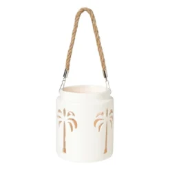 Lantaarn palmboom klein - beige - ø13x15 cm