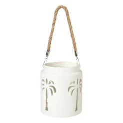 Lantaarn palmboom klein - beige - ø13x15 cm