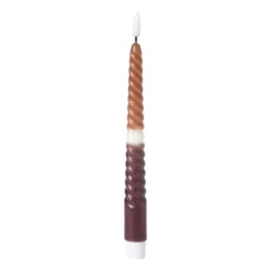 LED dinerkaars dipdye - geel/wit - ø3x24.5 cm
