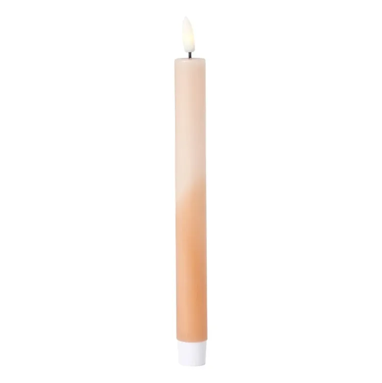 LED dinerkaars duo - bruin/beige - ø2.2x24.5 cm