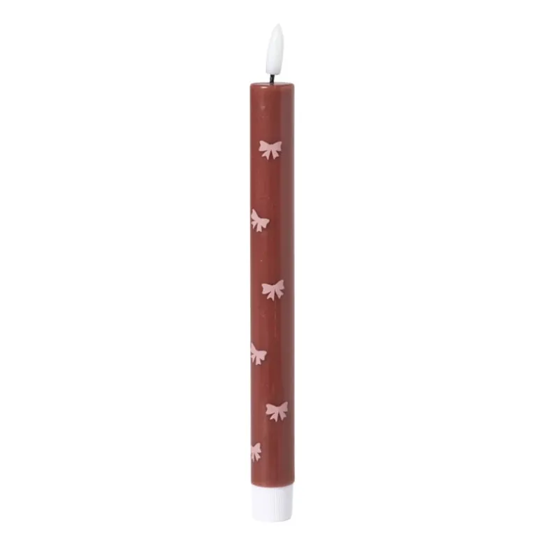 LED dinerkaars strikjes - roze/rood - ø2.2x24.5 cm