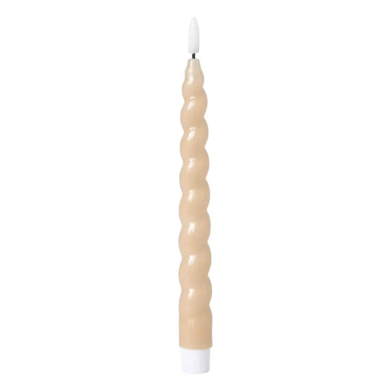 LED dinerkaars twist - beige - ø2.5x24.5 cm