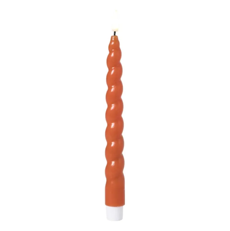 LED dinerkaars twist - oranje - ø2.5x24.5 cm